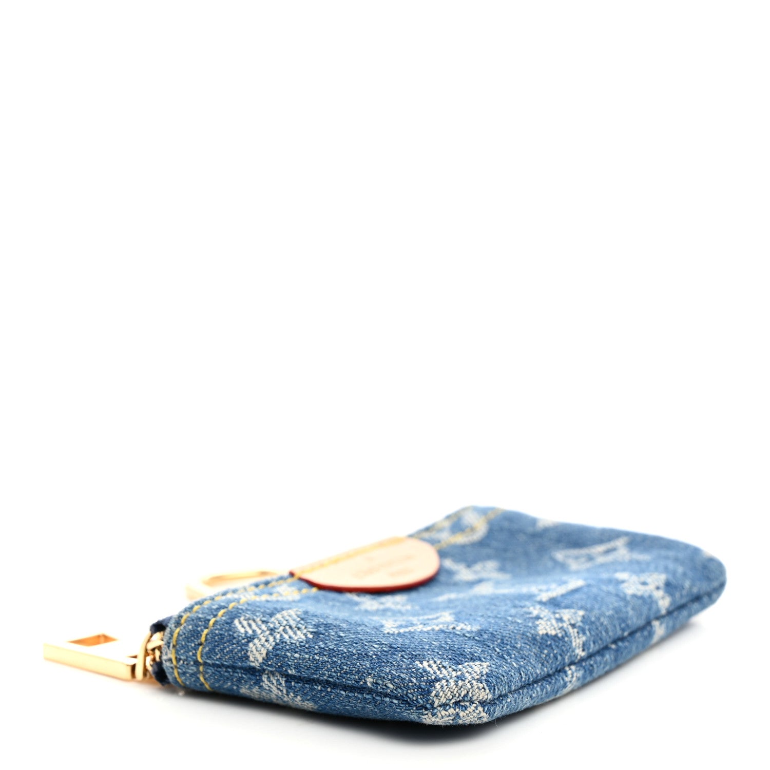 Louis Vuitton Monogram Denim Key Pouch Denim Blue 4 of 7