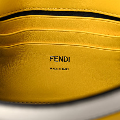 Fendi Nappa Apolo Bi-Color Mini Chain Baguette Limone White Ice 6 of 10