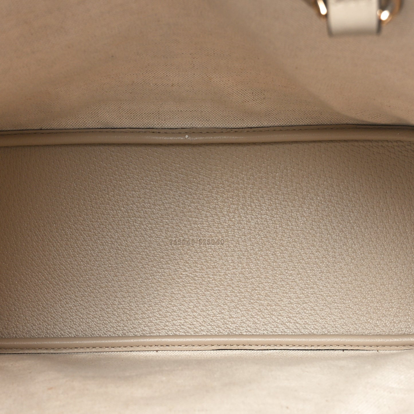 GG Supreme Monogram Textured Dollar Calfskin Small Ophidia Shoulder Tote Bag Beige Mystic White Oatmeal