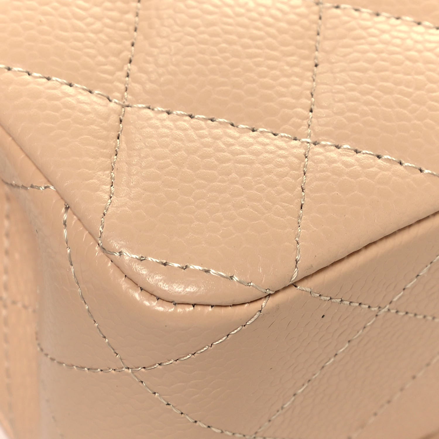 Chanel Caviar Quilted Medium Double Flap Beige 11 of 14
