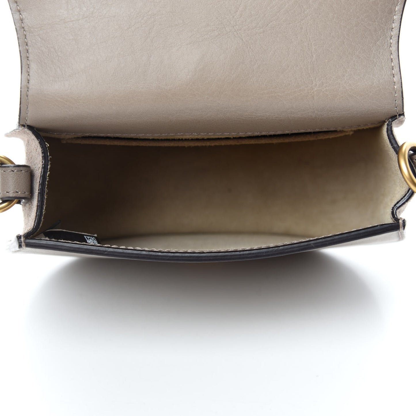 Calfskin Suede Small Nile Bracelet Bag Motty Grey