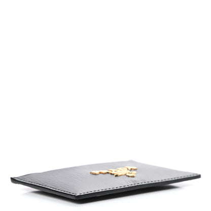 Prada Vitello Move Metal Card Case Black Lacca 4 of 9