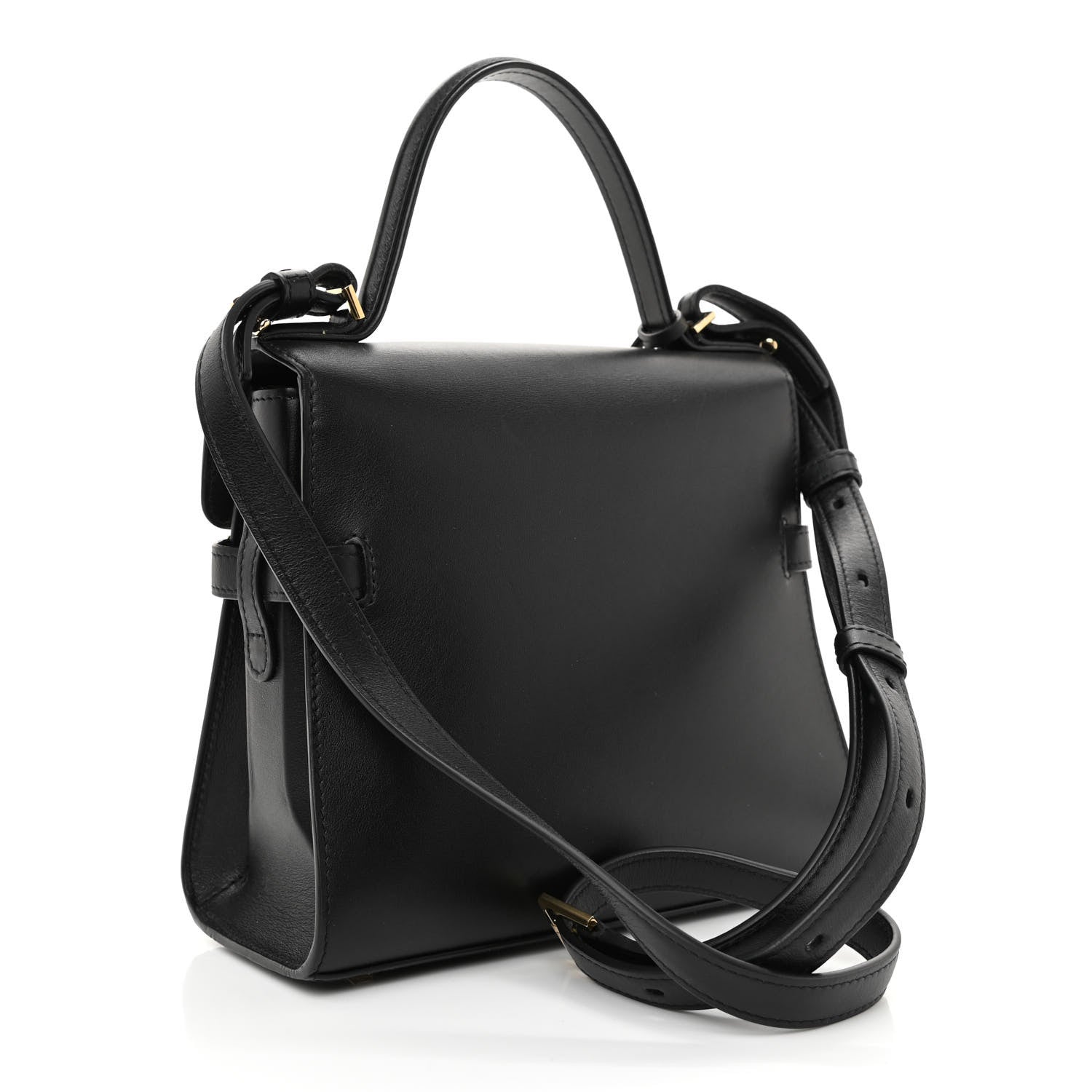 Delvaux Smooth Calfskin Mini Tempete Satchel Black 3 of 8