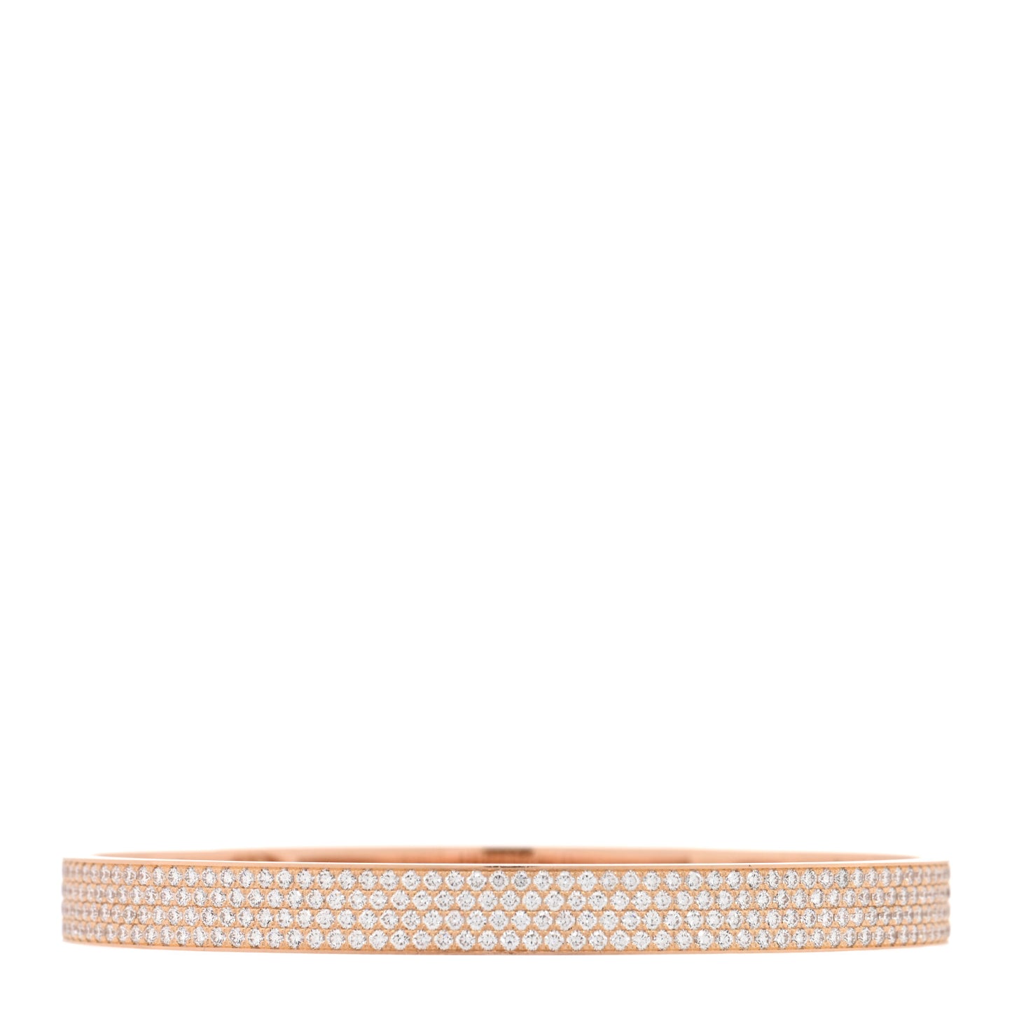 18K Rose Gold Diamond PM Collier De Chien Full Pave Bracelet SH