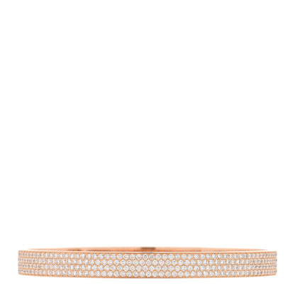 Hermes 18K Rose Gold Diamond PM Collier De Chien Full Pave Bracelet SH 2 of 4