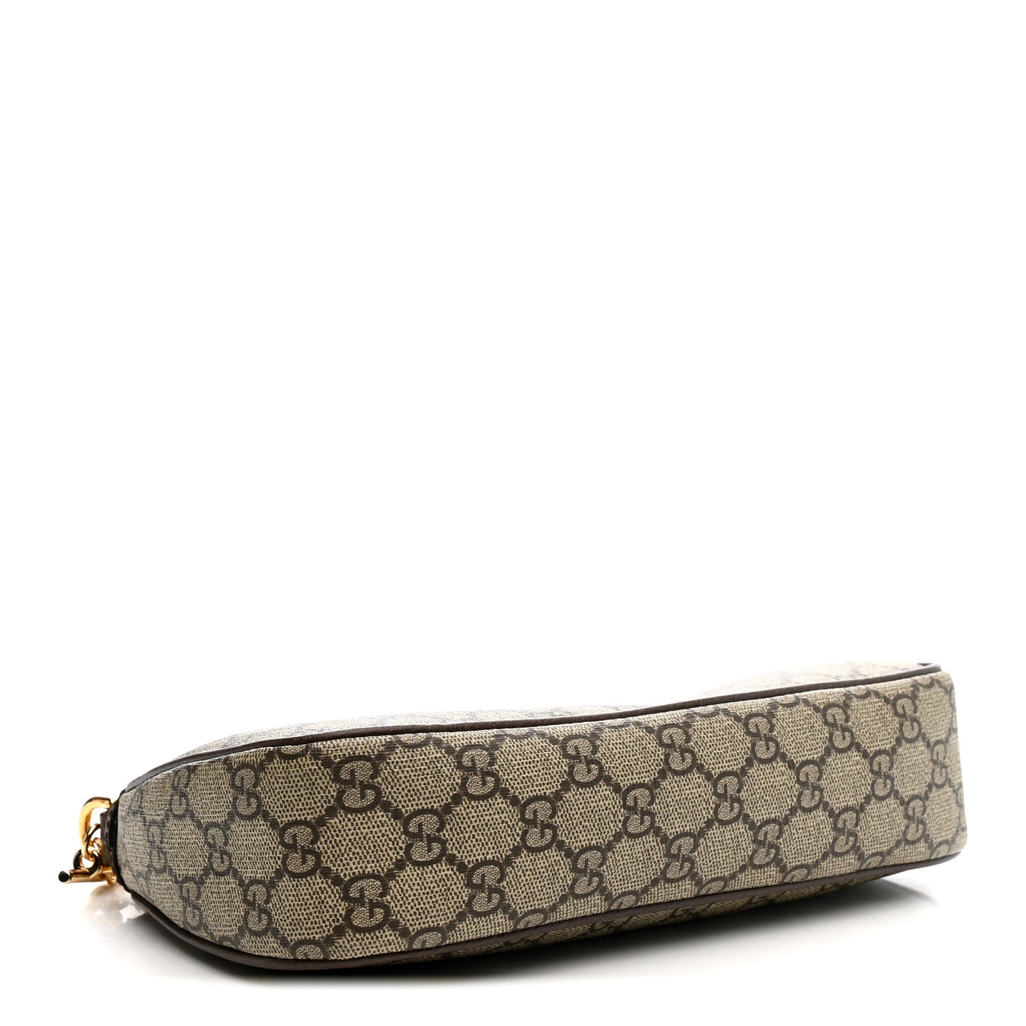 GG Supreme Monogram Textured Dollar Calfskin Web Small Ophidia GG Handbag Beige Ebony New Acero