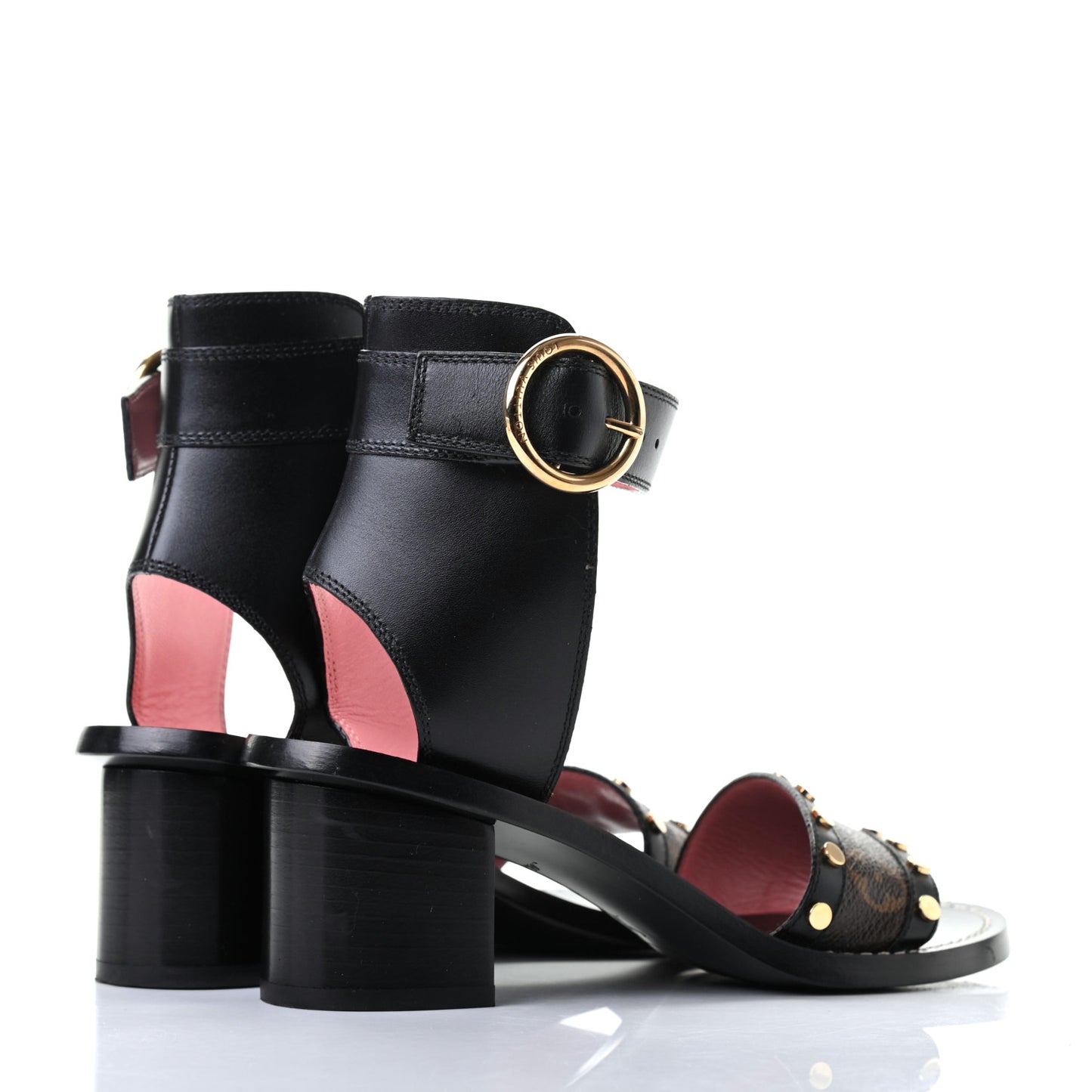 Calfskin Monogram Passenger Sandals 36 Black