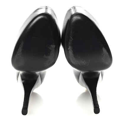 Louis Vuitton Smooth Calfskin Oh Really Peep Toe Pumps 37.5 Black 6 of 9