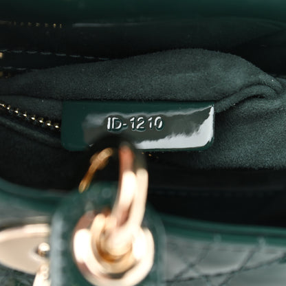 Christian Dior Patent Cannage Mini Lady Dior Pine Green 7 of 11