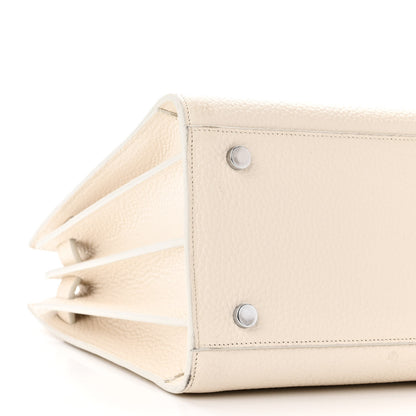 Saint Laurent Grained Calfskin Small Sac De Jour Dove White 9 of 10