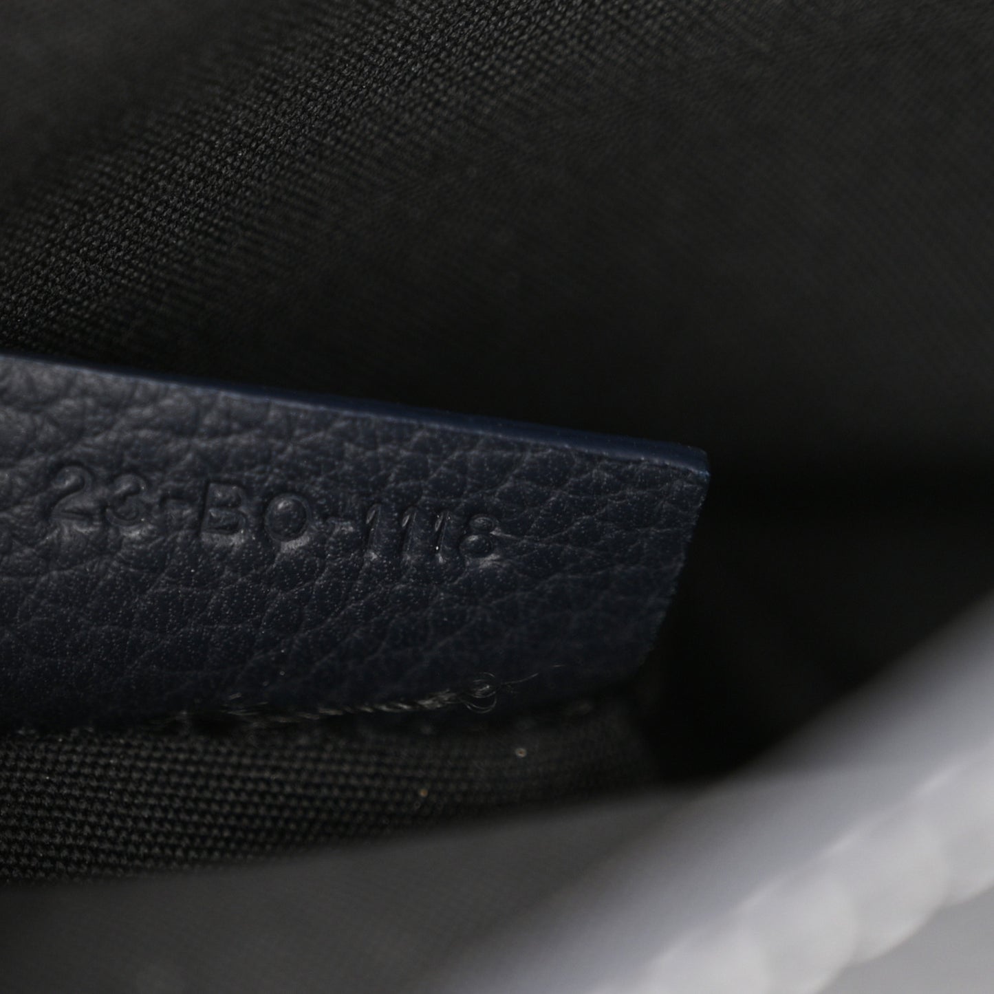 X KAWS Grained Calfskin Saddle Pouch Navy Blue