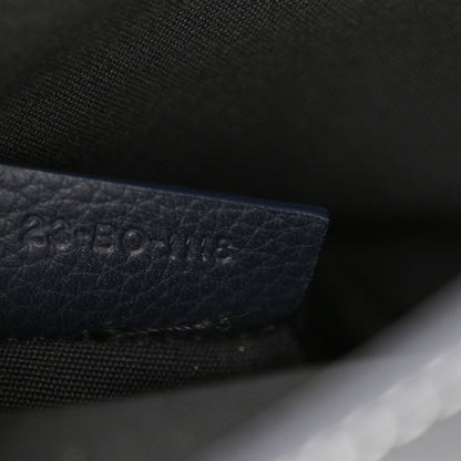 Christian Dior X KAWS Grained Calfskin Saddle Pouch Navy Blue 7 of 11