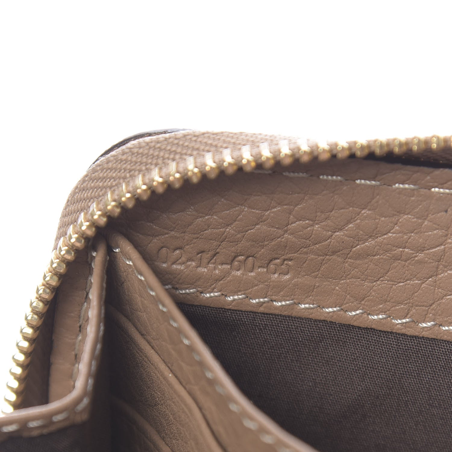Chloe Grained Calfskin Marcie Long Zip Around Wallet Nut 8 of 9