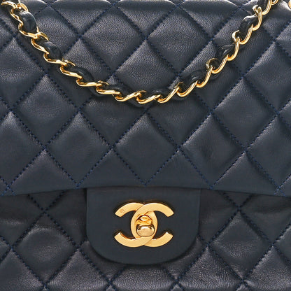 Chanel Lambskin Quilted Small Double Flap Navy 8 of 10
