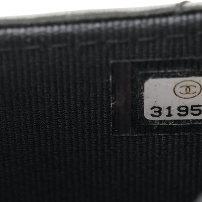 Chanel Lambskin Quilted Pearl Card Holder With Chain Black 7 of 12