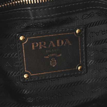 Prada Soft Calf Shopping Satchel Black 6 of 10