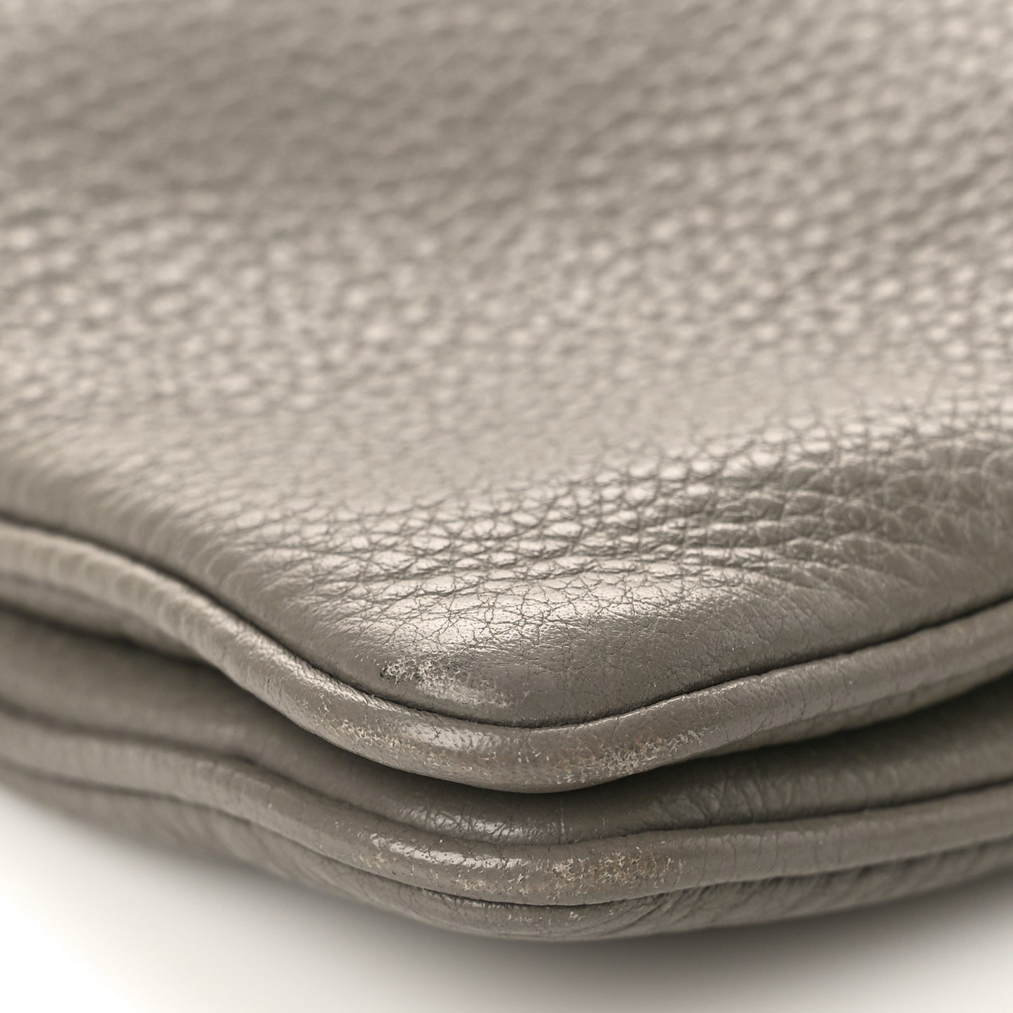 Vitello Phenix Double Zip Crossbody Bag Argilla