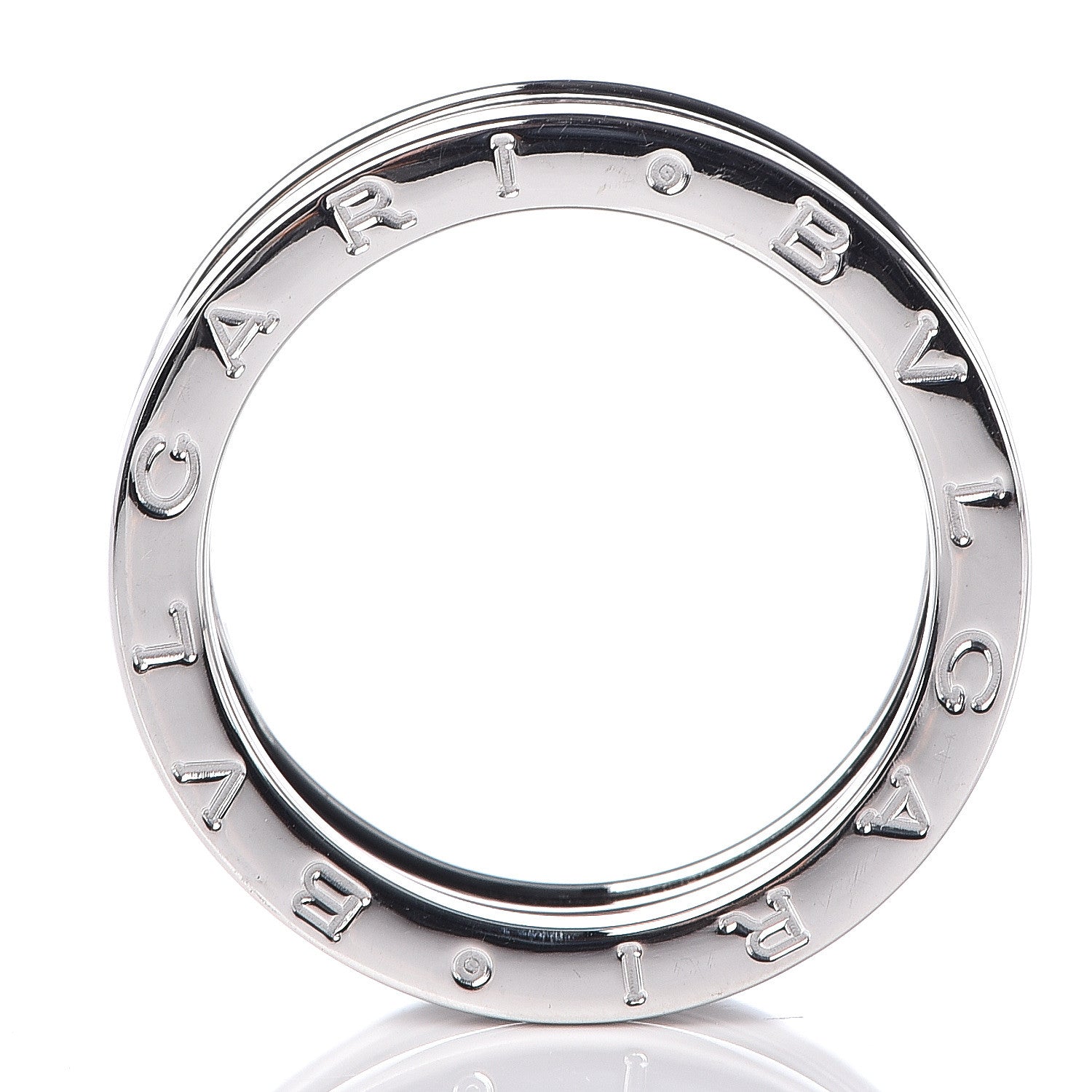 Bulgari 18K White Gold B.Zero1 Two-Band Ring 55 7.25 4 of 6