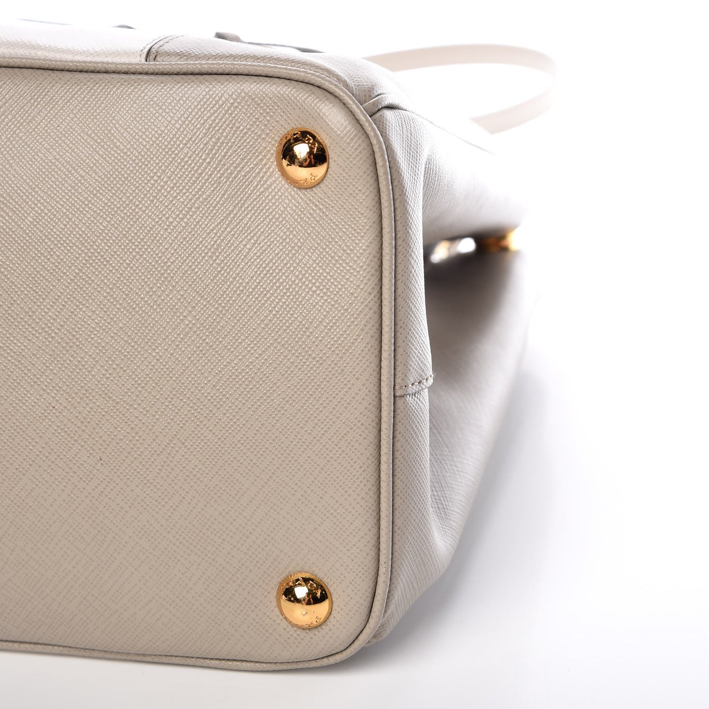Saffiano Lux Colorblock Medium Galleria Double Zip Tote Pomice Talco