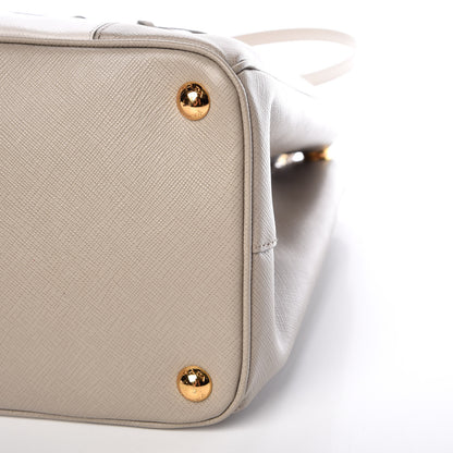 Prada Saffiano Lux Colorblock Medium Galleria Double Zip Tote Pomice Talco 6 of 12