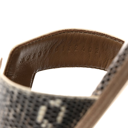 Hermes Lizard Oran Sandals 36 Ombre 7 of 9