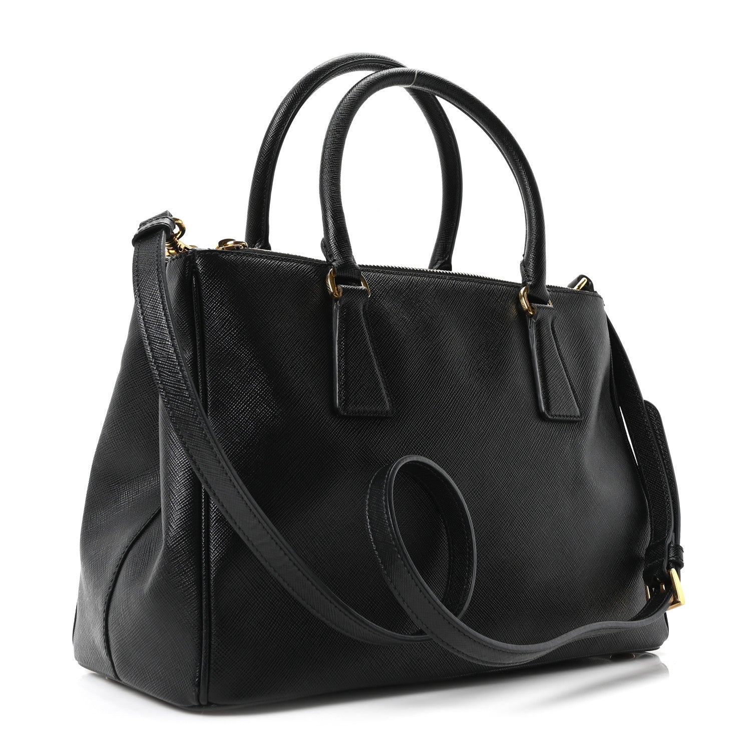 Prada Saffiano Small Galleria Double Zip Tote Black 3 of 10