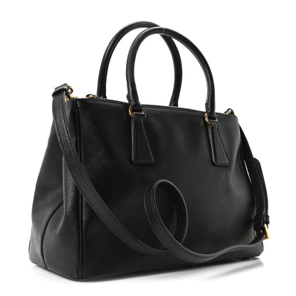 Prada Saffiano Small Galleria Double Zip Tote Black 3 of 10