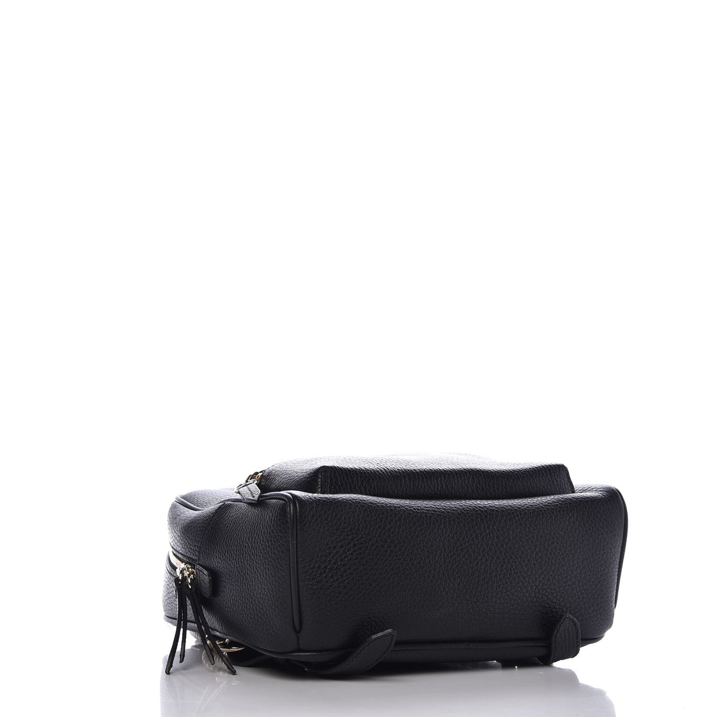 Pebbled Calfskin Soho Chain Backpack Black