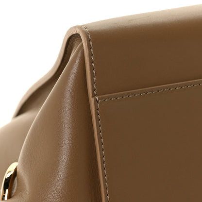 Salvatore Ferragamo Calfskin Sofia Gancini Satchel Brown 10 of 11