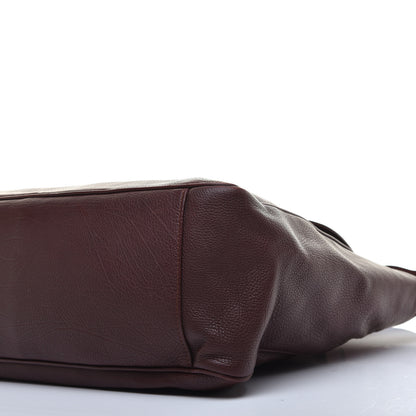 Balenciaga Grained Calfskin Tube Top Handle Tote Burgundy 9 of 9
