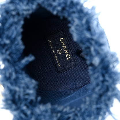 Chanel Denim Quilted Mood Mini Bucket With Chain Blue Multicolor 5 of 10