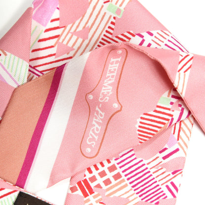 Hermes Silk Cavalcadour Morning Twilly Rose Vert Terracotta 3 of 4