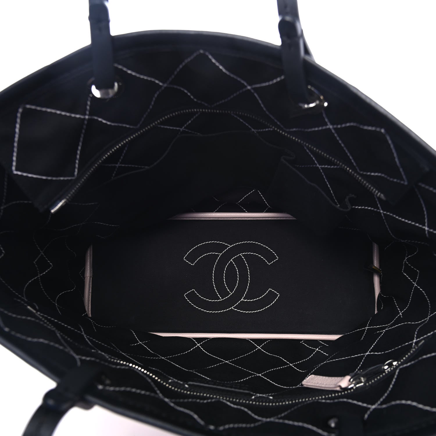 Chanel Grained Calfskin Shopping Fever Tote Light Pink 4 of 4