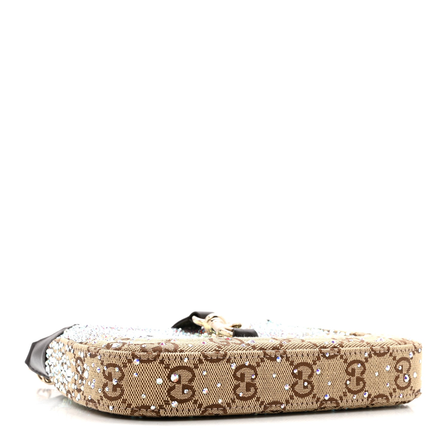 Gucci Monogram Crystal Mini Jackie Notte Bag Camel Ebony 4 of 11