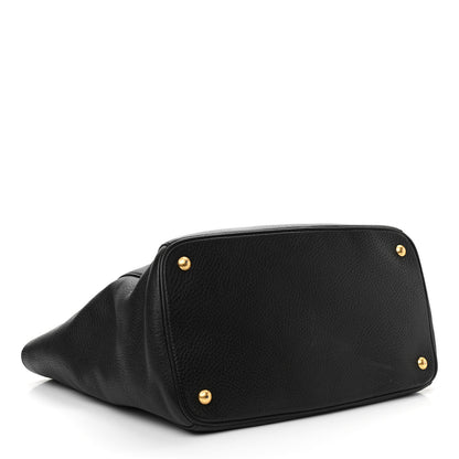 Prada Vitello Daino Tote Black 4 of 13