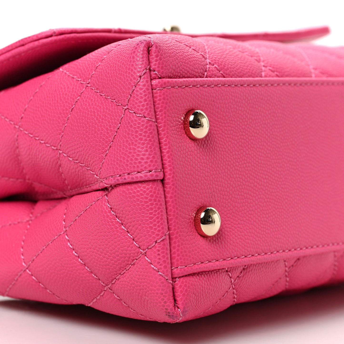 Caviar Quilted Mini Coco Handle Flap Rose