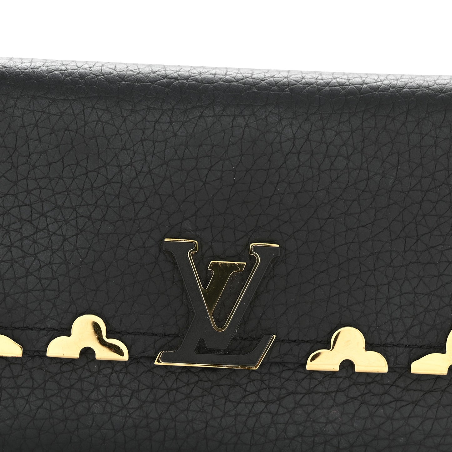 Taurillon Embellished Flower Crown Capucines Compact Wallet