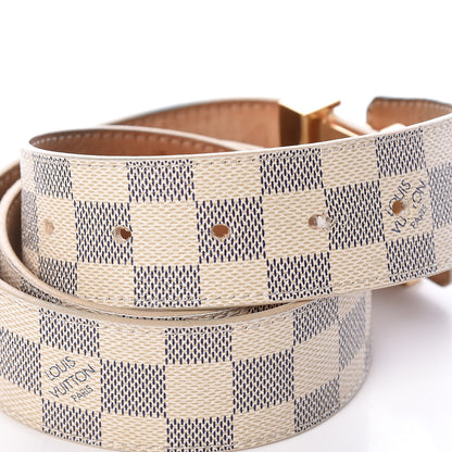Louis Vuitton Damier Azur LV Initiales Belt 85 34 7 of 9