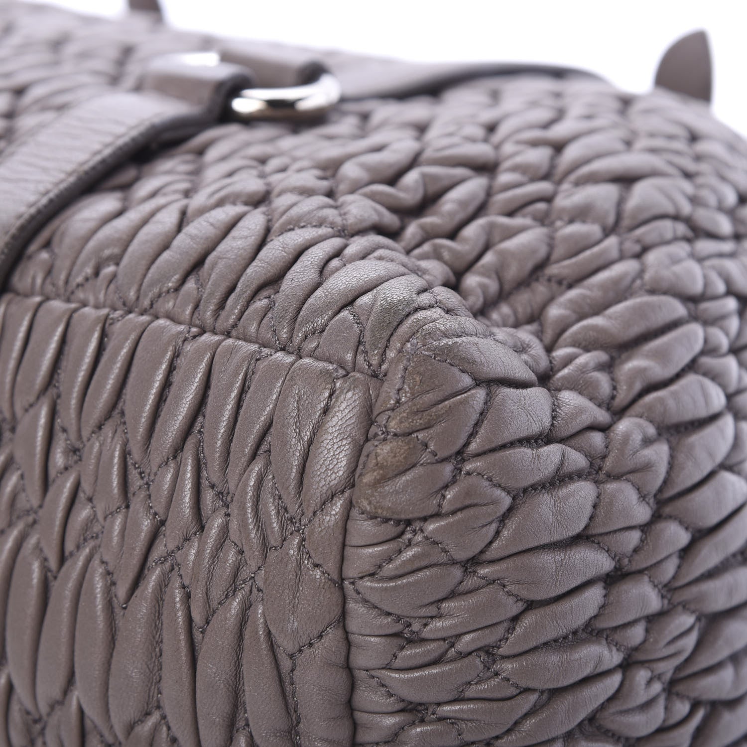 Miu Miu Nappa Matelasse Shopping Tote Argilla 10 of 17