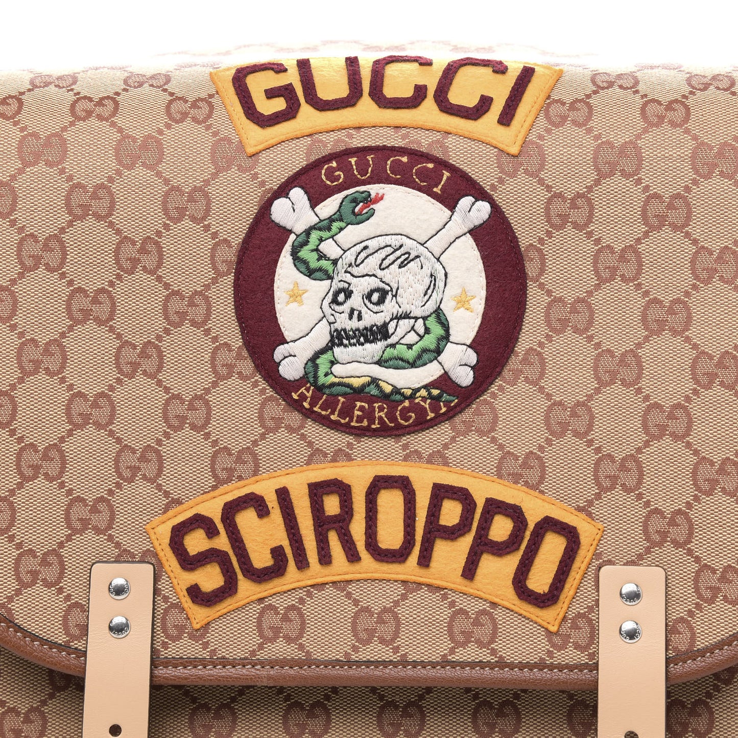 Monogram Childrens Sciroppo Patch Backpack Beige
