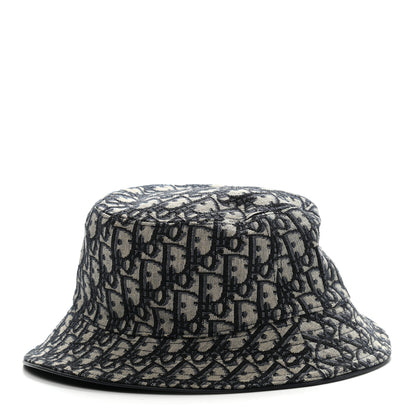 Christian Dior Oblique Jacquard Bucket Hat L Blue 1 of 9