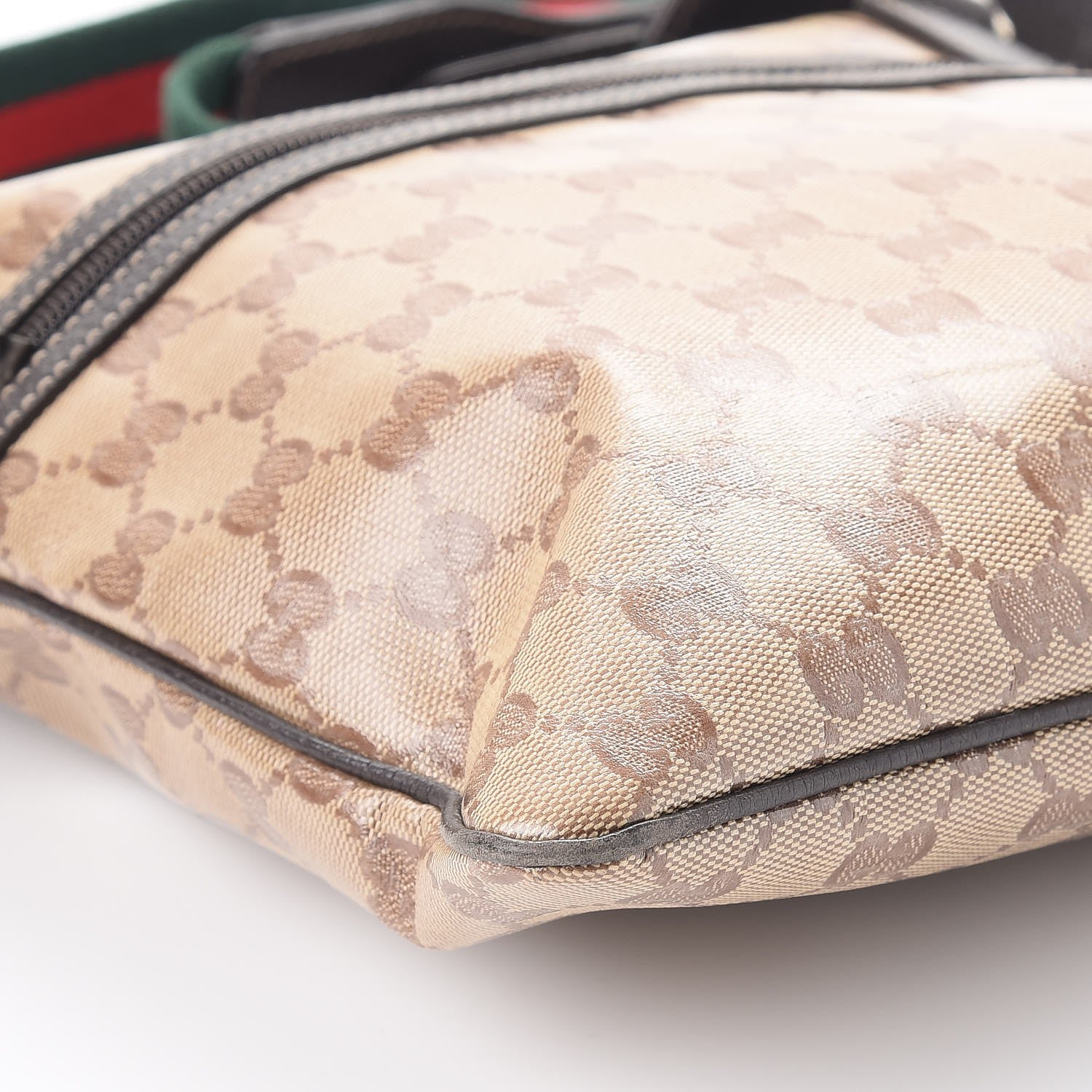 Gucci Crystal Monogram Web Crossbody Bag Brown 10 of 11
