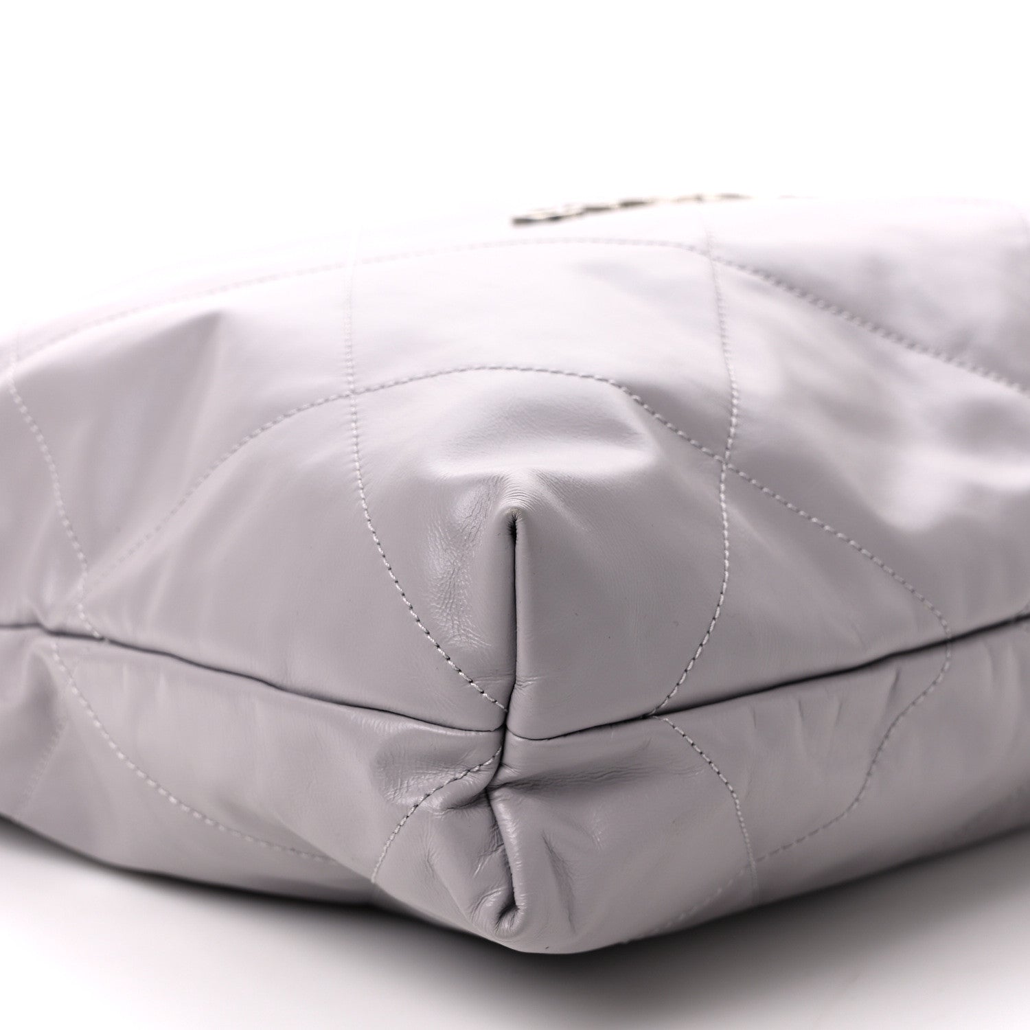Chanel Shiny Calfskin Quilted Chanel 22 Light Grey 9 of 10