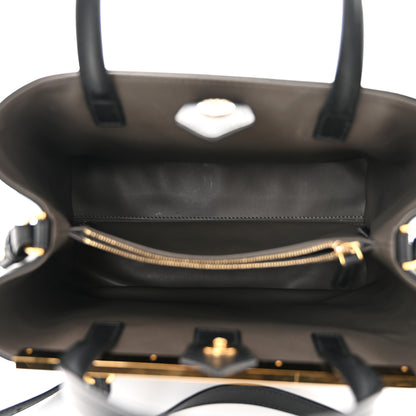 Fendi Vitello Dolce Century Petite 2Jours Tote Black Carbone 5 of 11