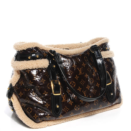 Louis Vuitton Patent Monogram Shearling Sac Thunder 3 of 7