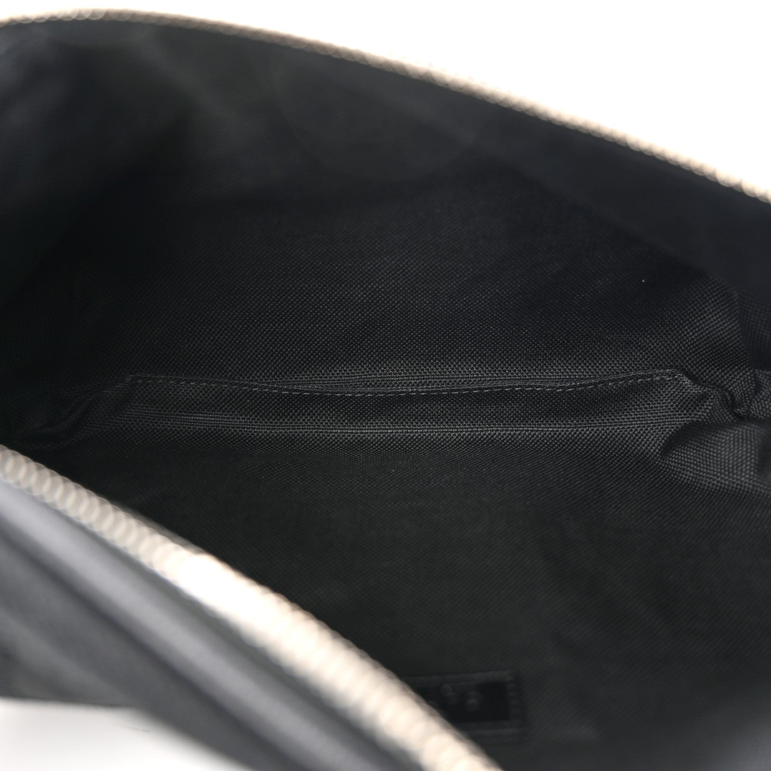 Gucci Monogram Jumbo GG Textured Dollar Calfskin Web Belt Bag Black 5 of 10