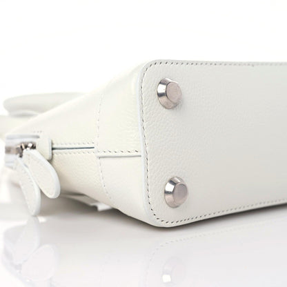 Balenciaga Grained Calfskin XXS Ville Top Handle Bag White Black 9 of 10