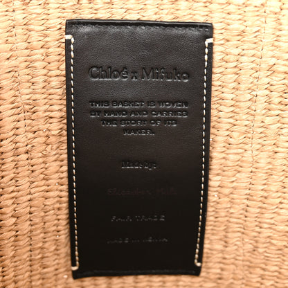 Chloe Woven Large Woody Basket Tote Denim 6 of 9
