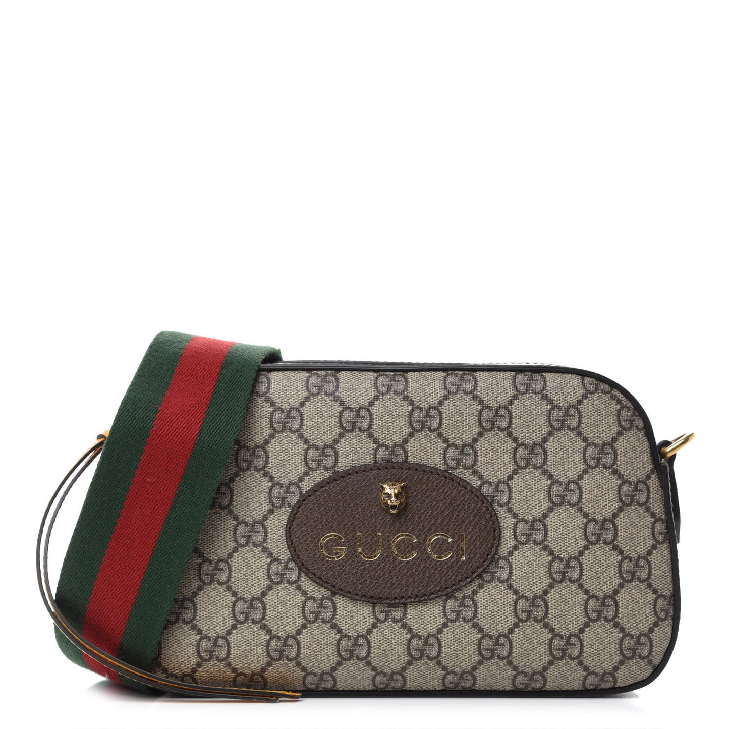 GG Supreme Monogram Web Neo Vintage Shoulder Bag Beige New Acero Crop