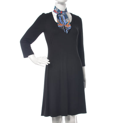 Hermes Silk Grand Manege Twilly Bleu Rouge Black 2 of 5
